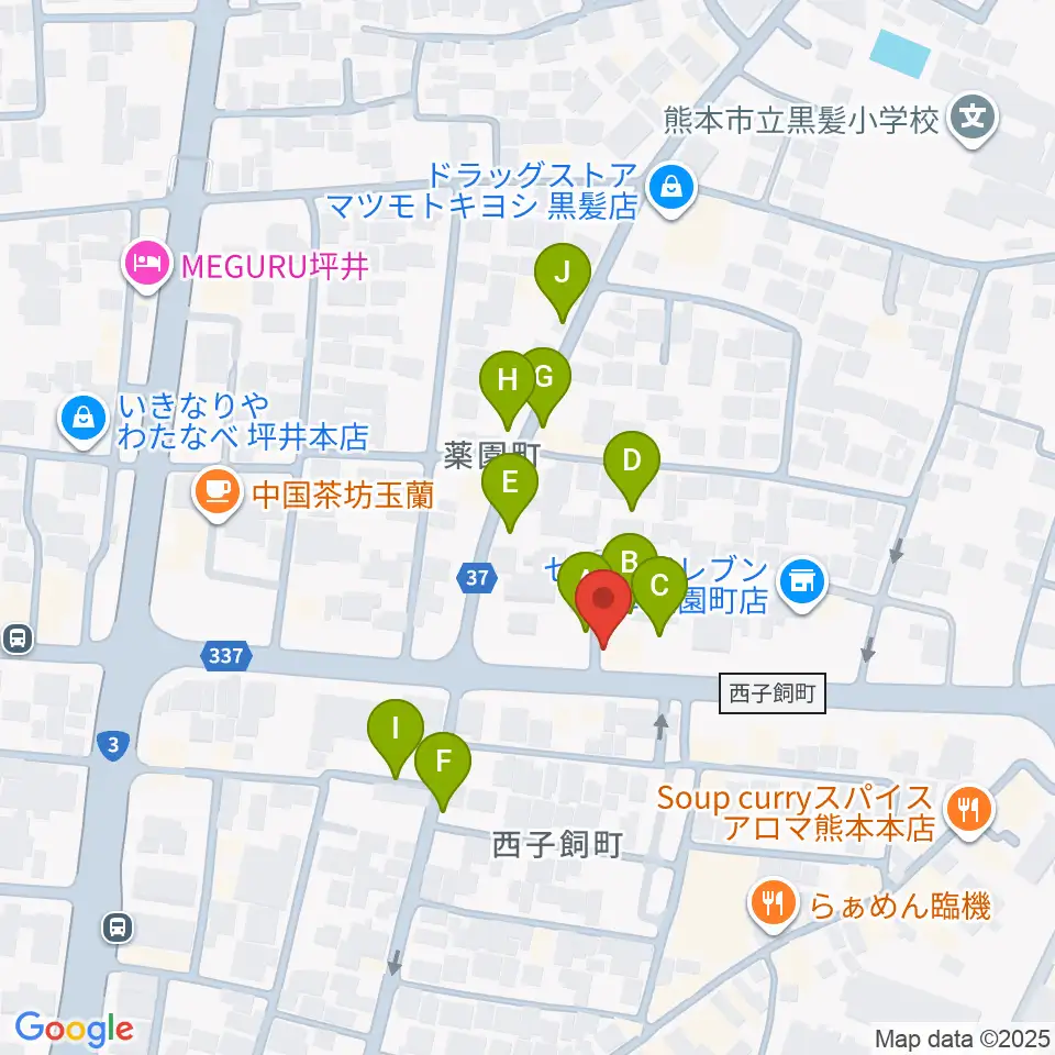 ロック会館周辺の駐車場・コインパーキング一覧地図