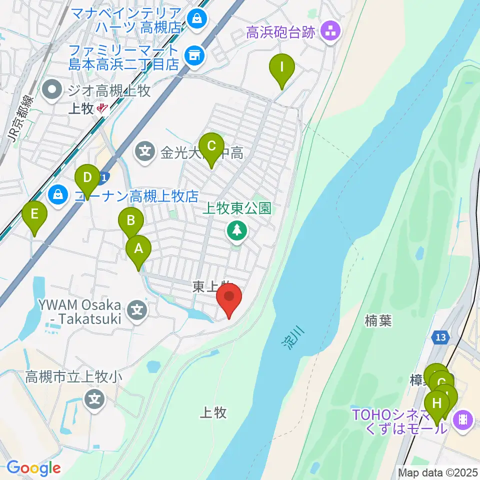 サロンドゥムジークカンマキ周辺の駐車場・コインパーキング一覧地図