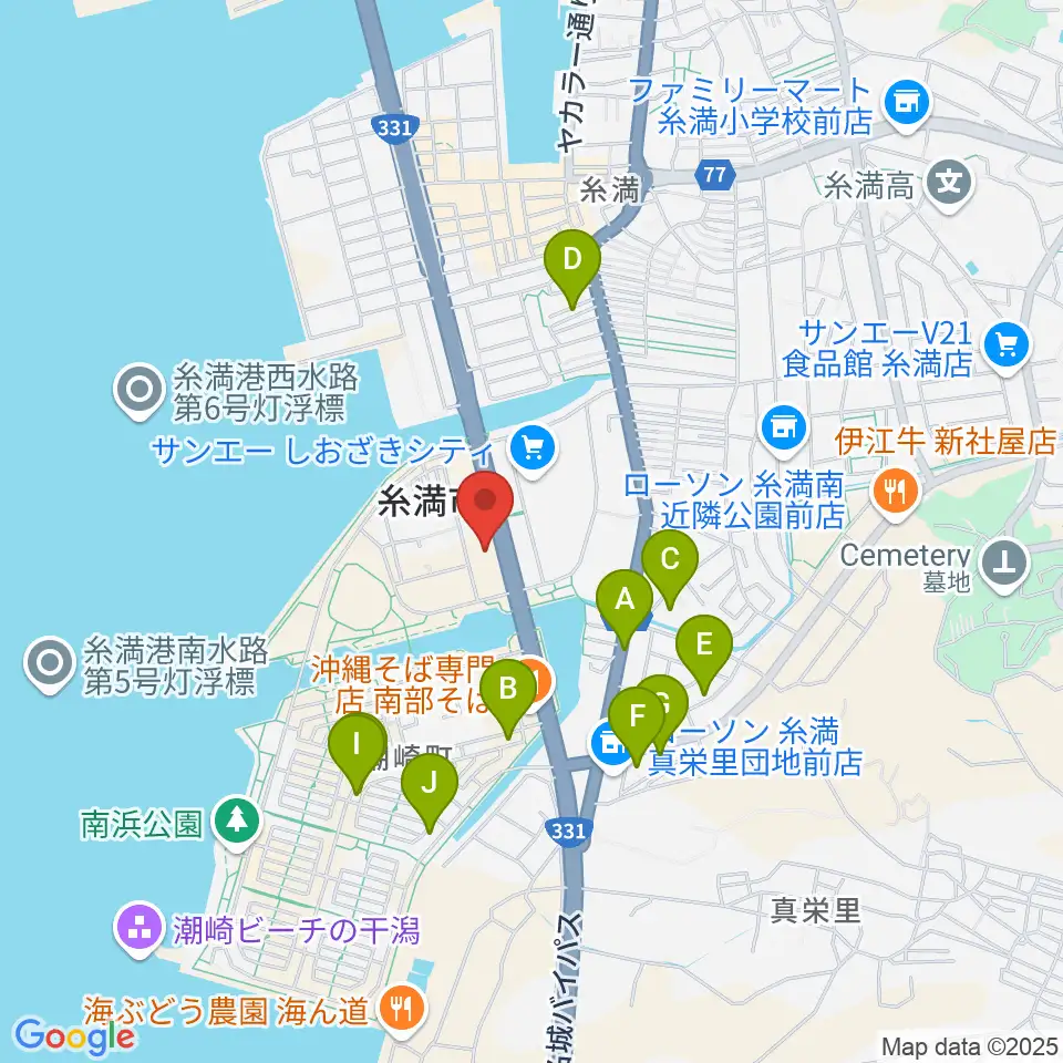 シャボン玉石けん くくる糸満周辺の駐車場・コインパーキング一覧地図