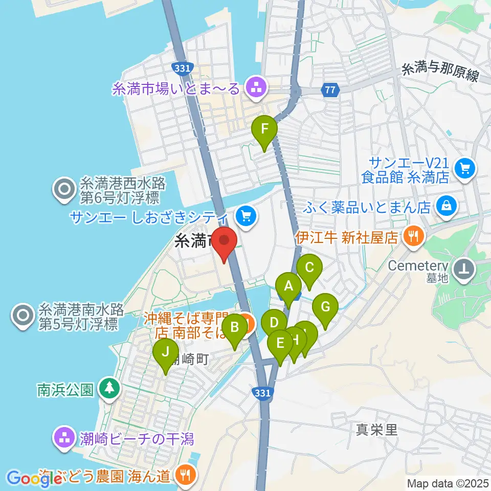 シャボン玉石けん くくる糸満周辺の駐車場・コインパーキング一覧地図