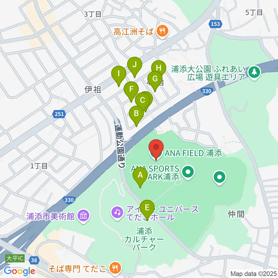 ANA FIELD 浦添周辺の駐車場・コインパーキング一覧地図