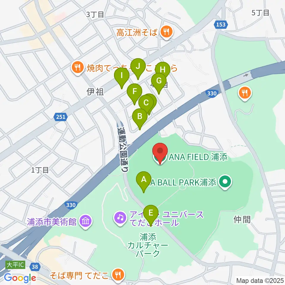 ANA FIELD 浦添周辺の駐車場・コインパーキング一覧地図