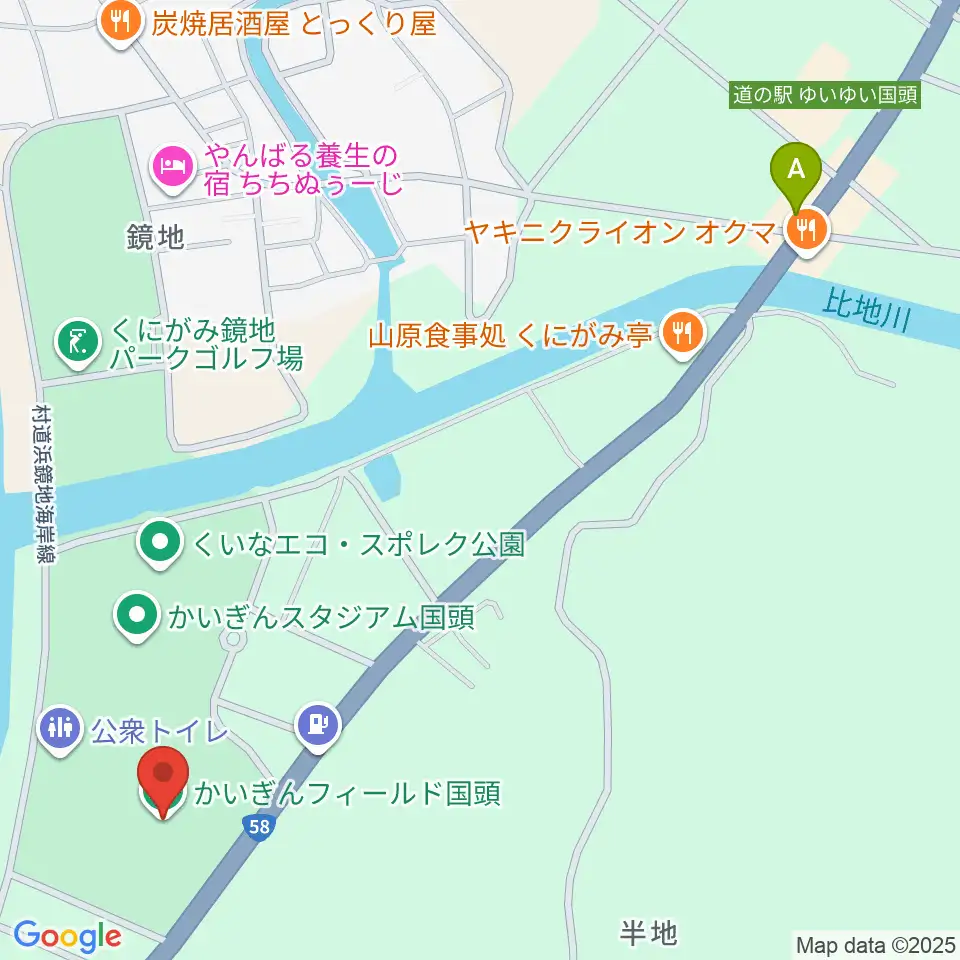 かいぎんフィールド国頭周辺の駐車場・コインパーキング一覧地図