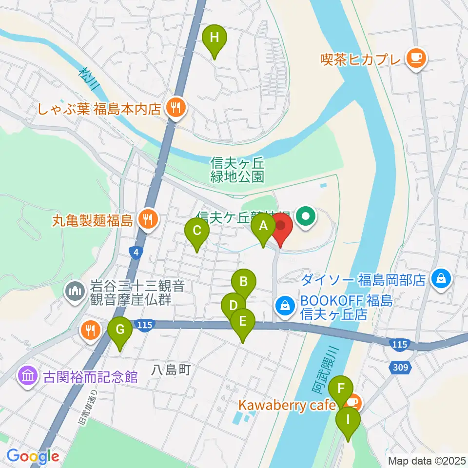 誠電社WINDYスタジアム周辺の駐車場・コインパーキング一覧地図