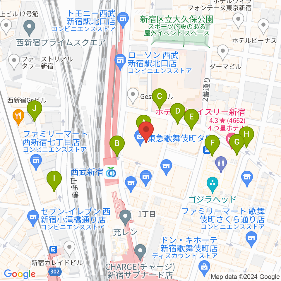 シアターミラノ座周辺の駐車場・コインパーキング一覧地図