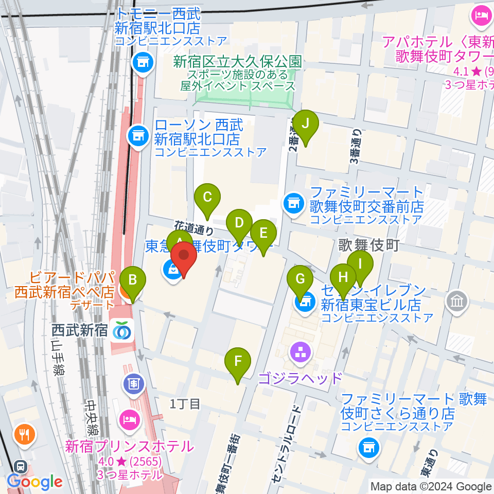 シアターミラノ座周辺の駐車場・コインパーキング一覧地図