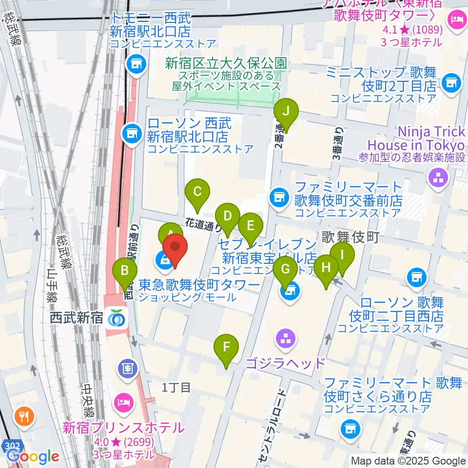 シアターミラノ座周辺の駐車場・コインパーキング一覧地図