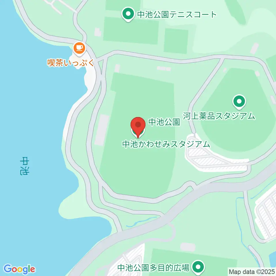 中池かわせみスタジアム周辺の駐車場・コインパーキング一覧地図