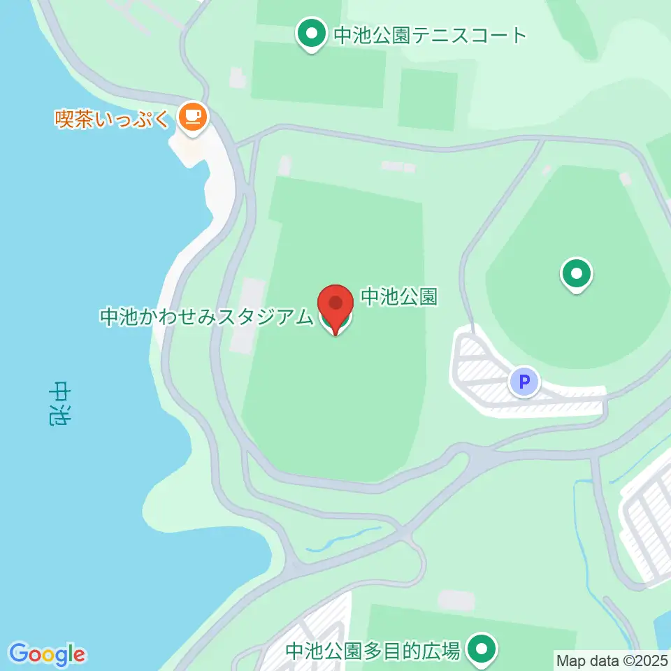 中池かわせみスタジアム周辺の駐車場・コインパーキング一覧地図