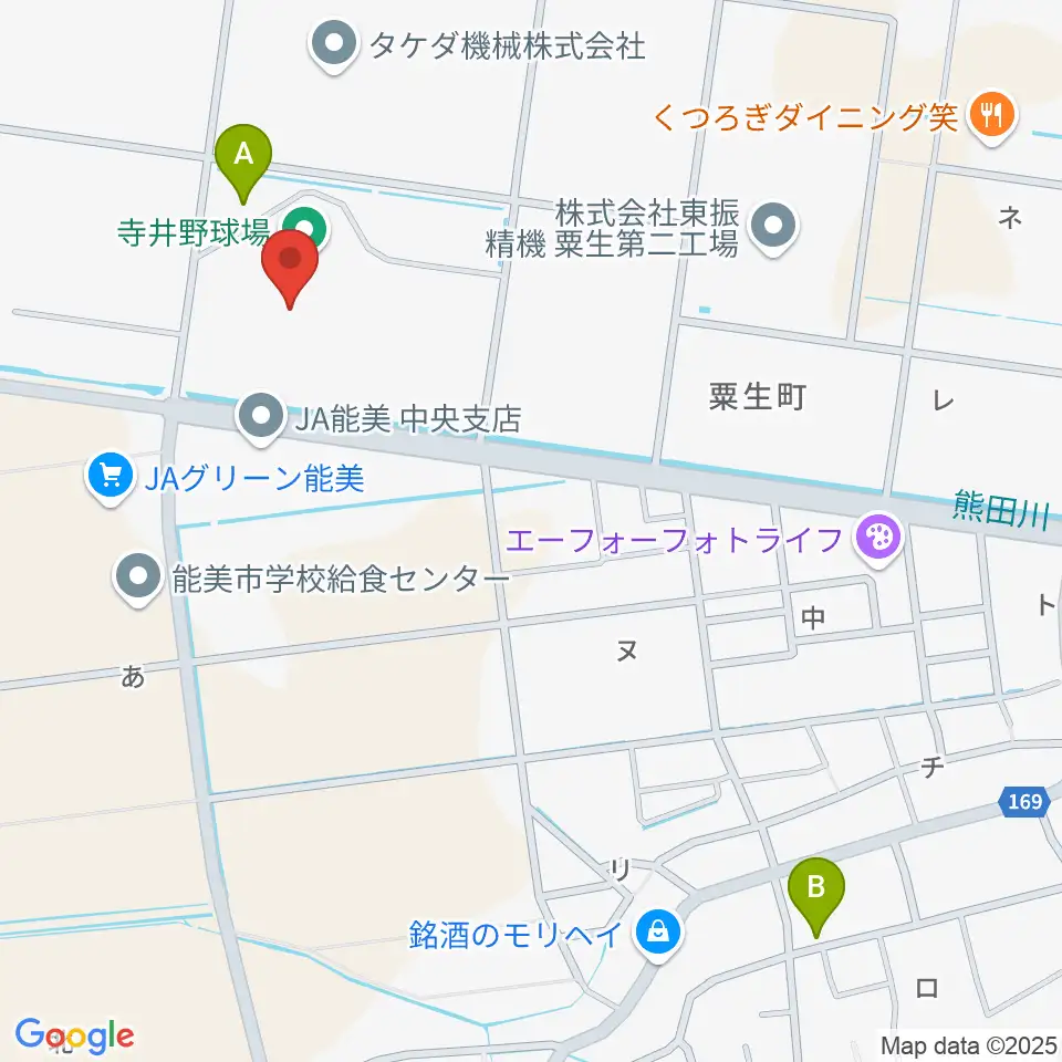 寺井野球場周辺の駐車場・コインパーキング一覧地図