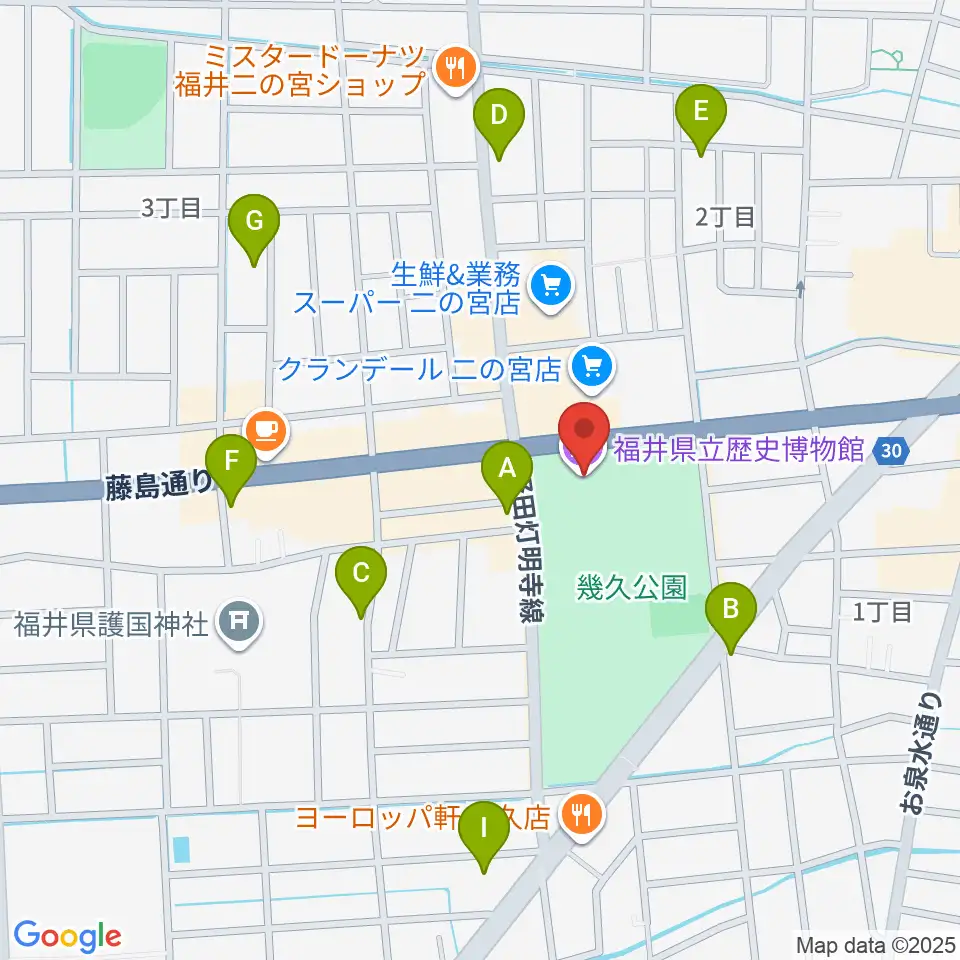 福井県立歴史博物館周辺の駐車場・コインパーキング一覧地図