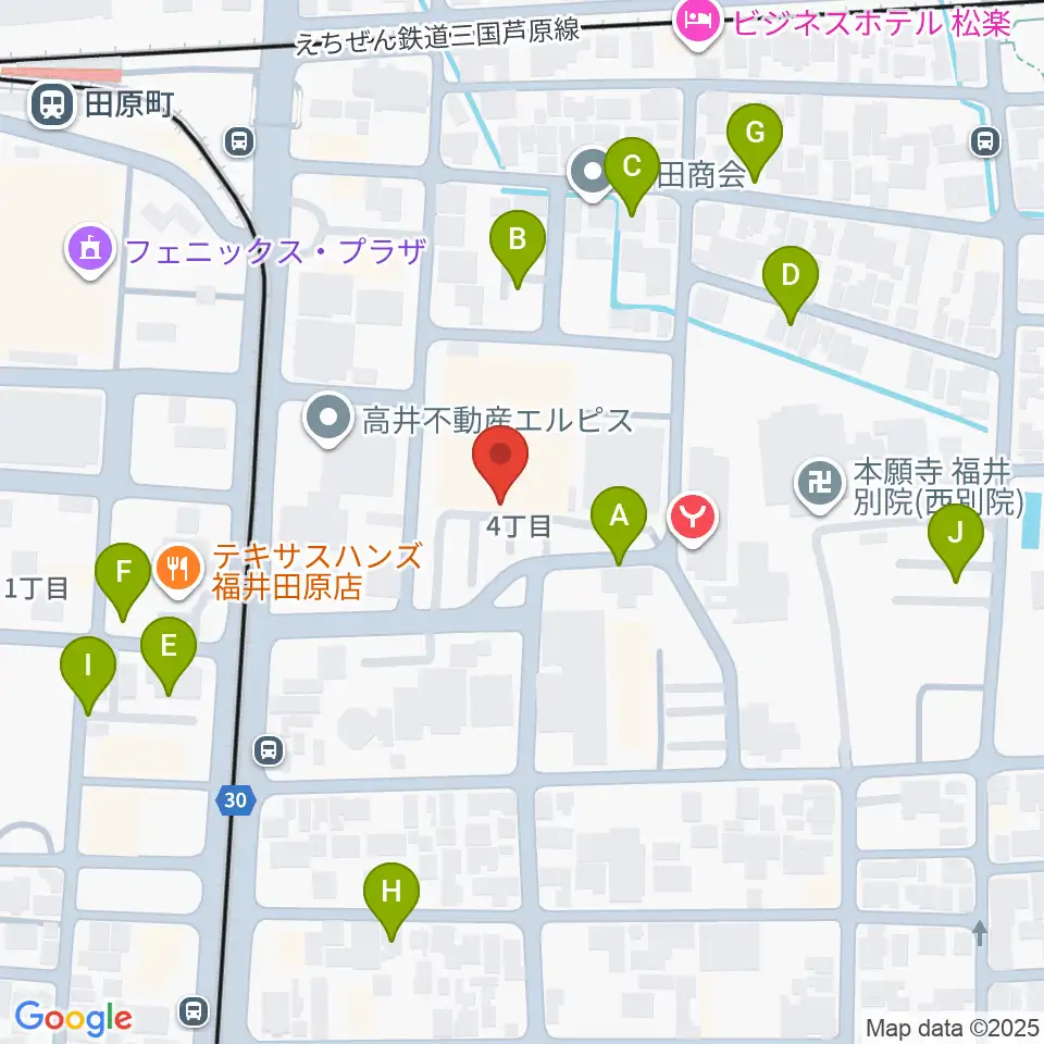 福井市体育館周辺の駐車場・コインパーキング一覧地図