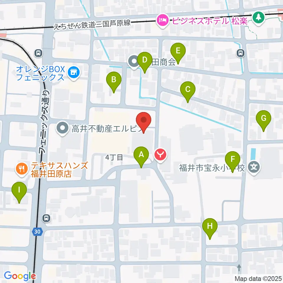福井市弓道場周辺の駐車場・コインパーキング一覧地図