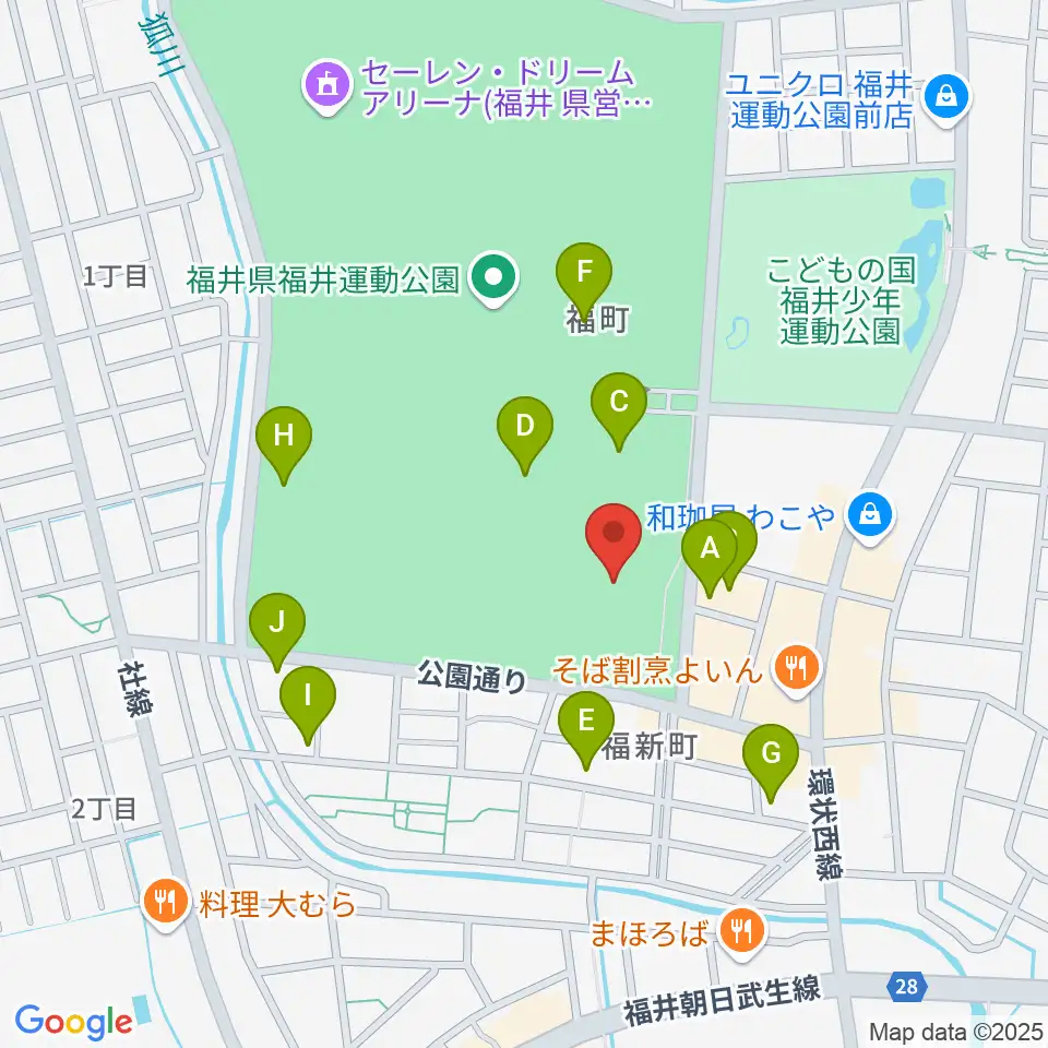 福井県営水泳場周辺の駐車場・コインパーキング一覧地図