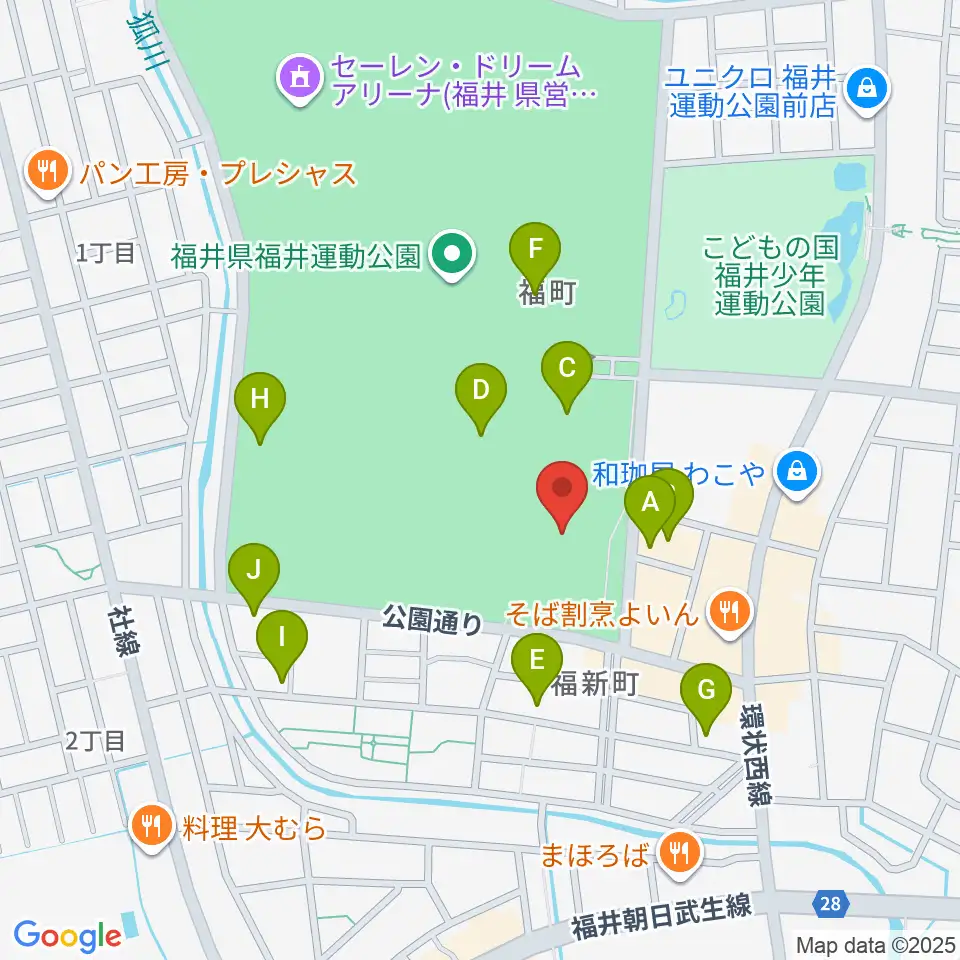 福井県営水泳場周辺の駐車場・コインパーキング一覧地図