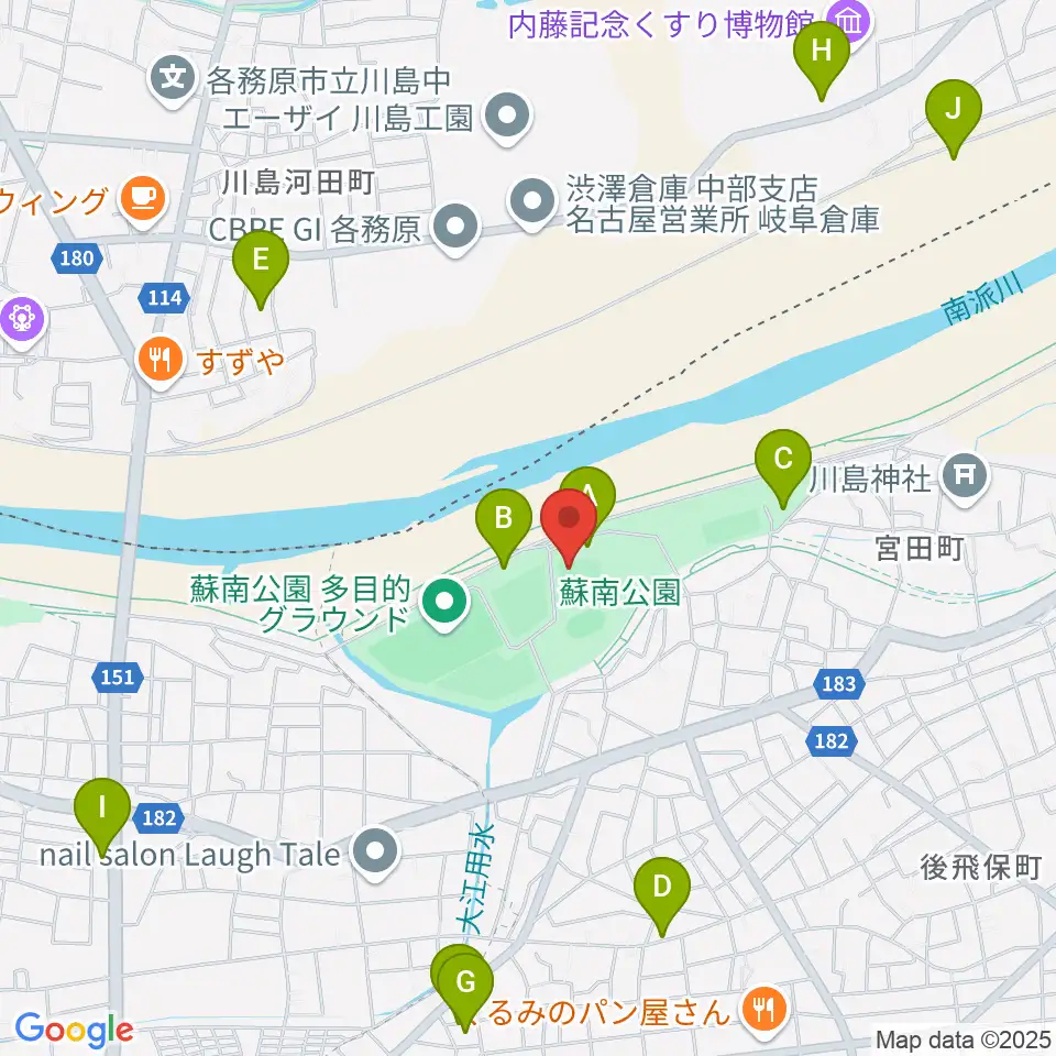 蘇南公園ソフトボール場周辺の駐車場・コインパーキング一覧地図