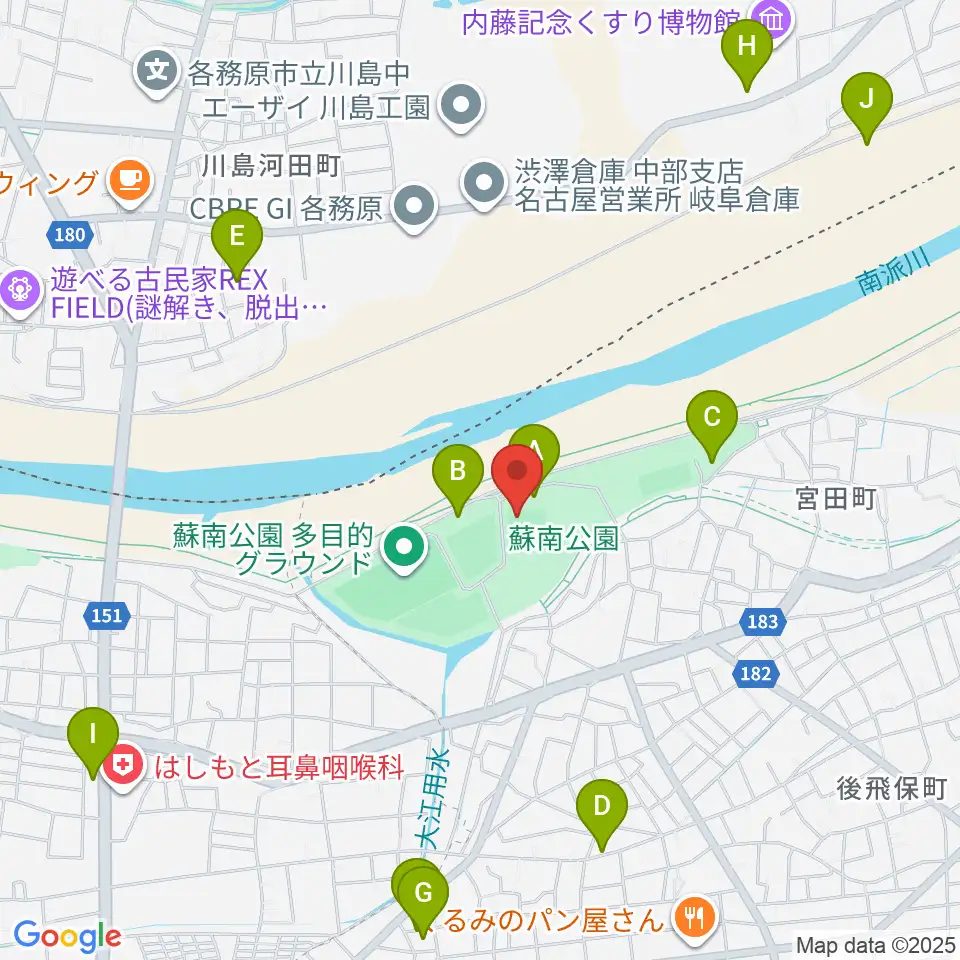 蘇南公園ソフトボール場周辺の駐車場・コインパーキング一覧地図