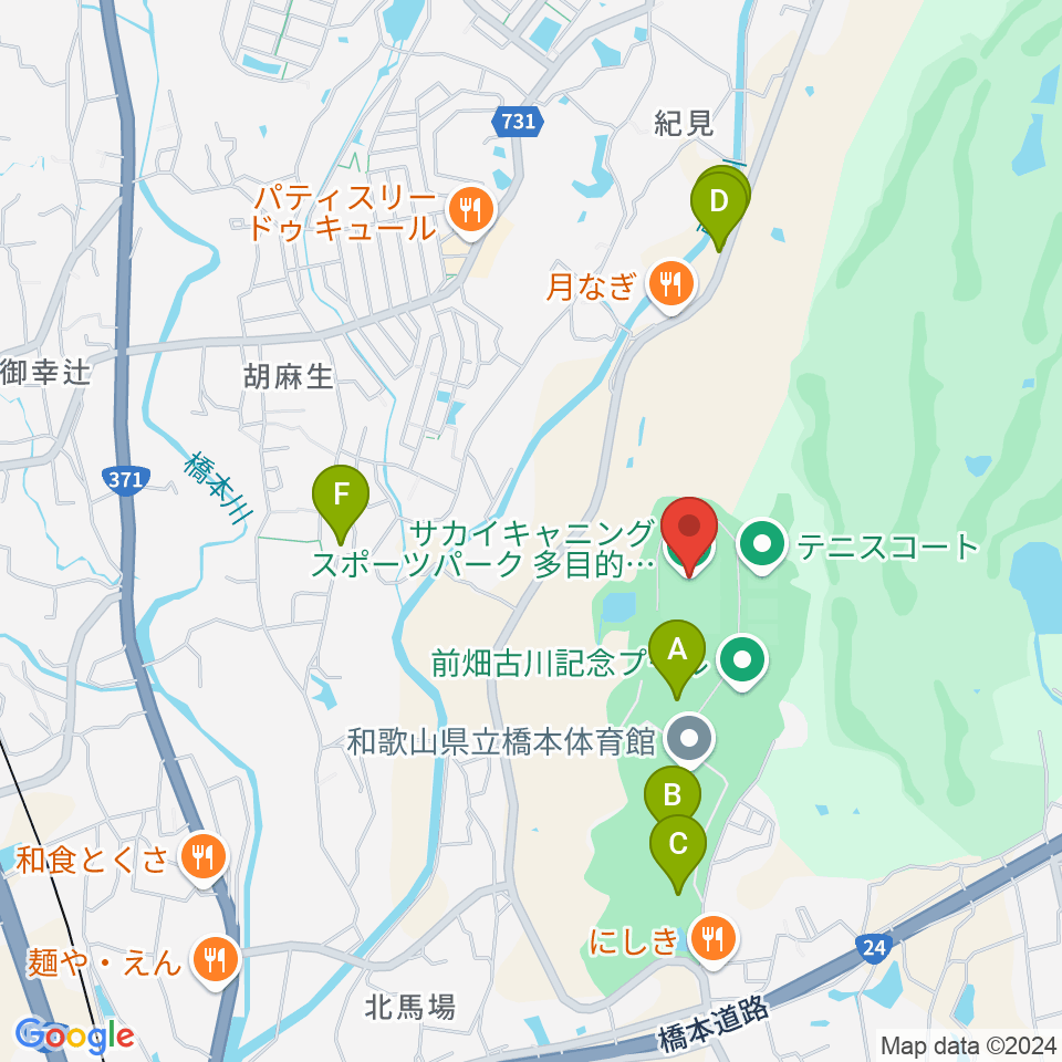 サカイキャニングスポーツパーク多目的グラウンド周辺の駐車場・コインパーキング一覧地図