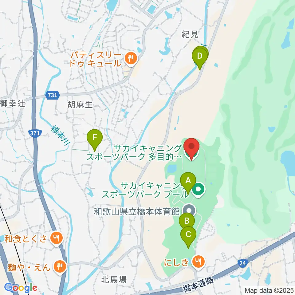 サカイキャニングスポーツパーク多目的グラウンド周辺の駐車場・コインパーキング一覧地図