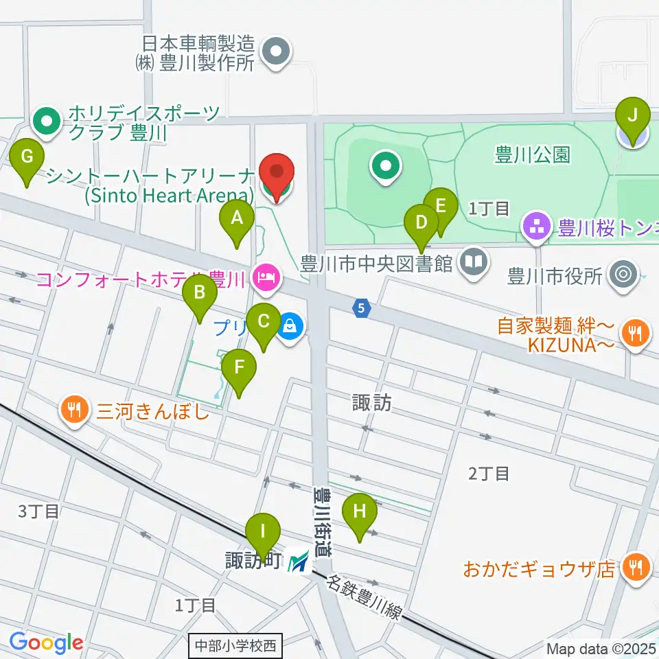 シントー ハート アリーナ周辺の駐車場・コインパーキング一覧地図