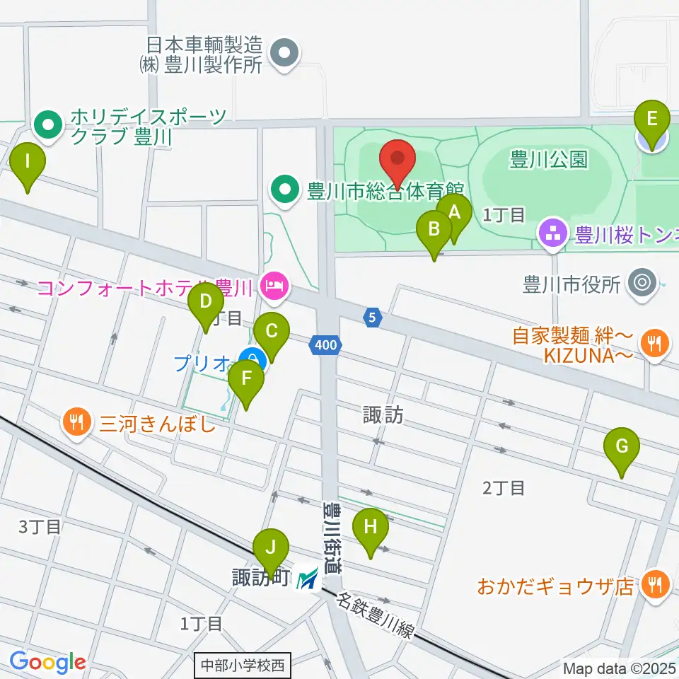 かわしんビクトリースタジアム周辺の駐車場・コインパーキング一覧地図