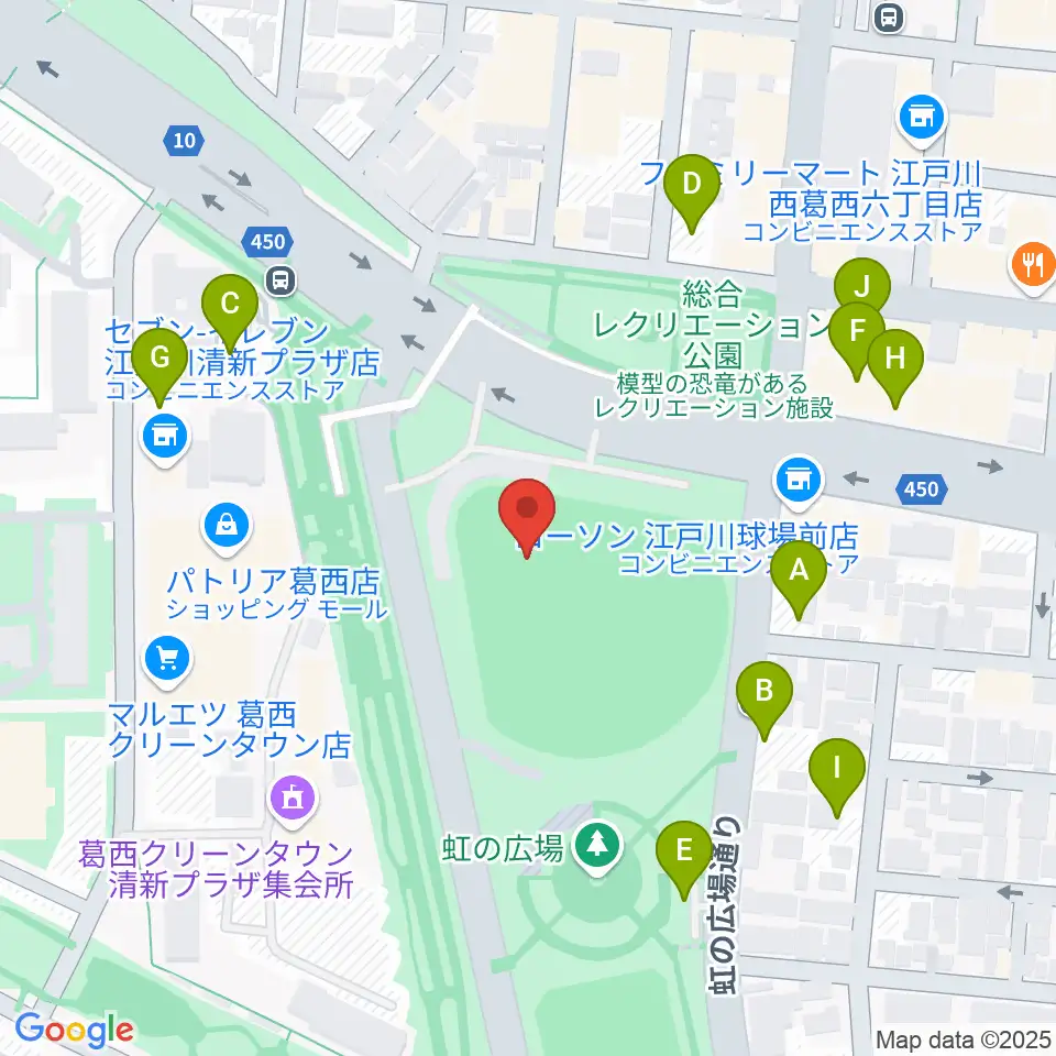 JPアセットスタジアム江戸川周辺の駐車場・コインパーキング一覧地図