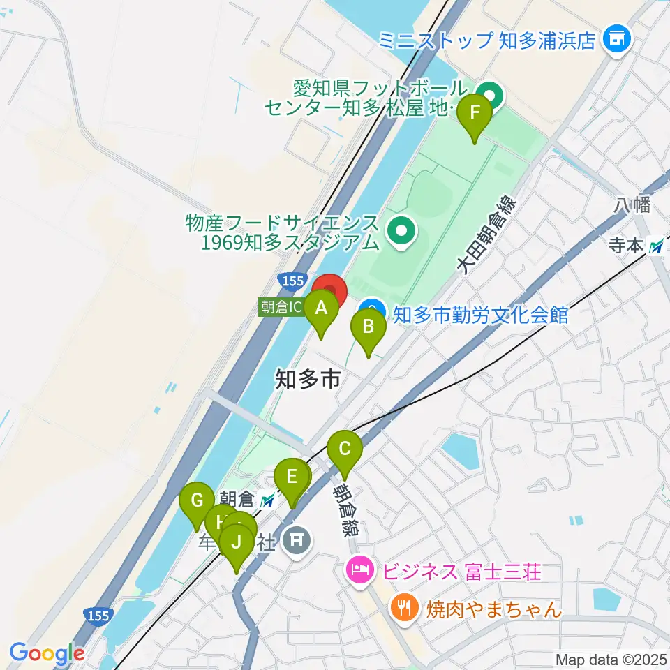 メディアス体育館ちた周辺の駐車場・コインパーキング一覧地図