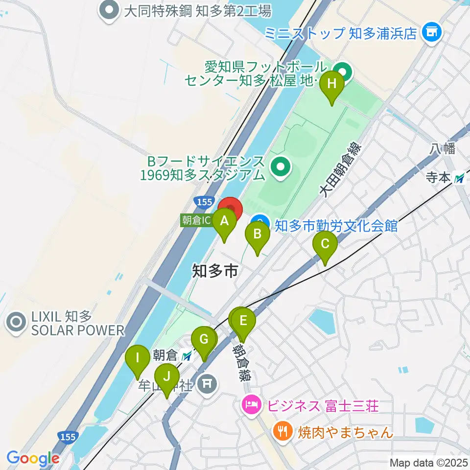メディアス体育館ちた周辺の駐車場・コインパーキング一覧地図