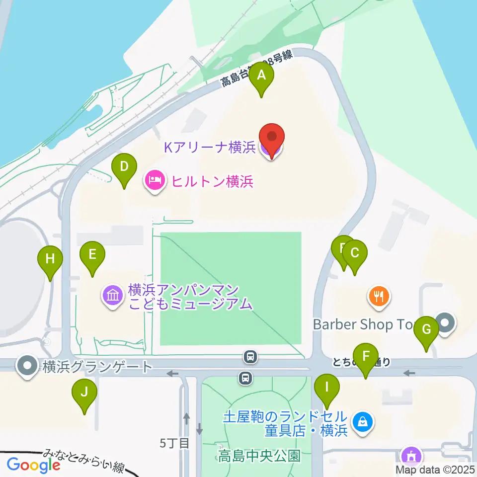 Kアリーナ横浜周辺の駐車場・コインパーキング一覧地図