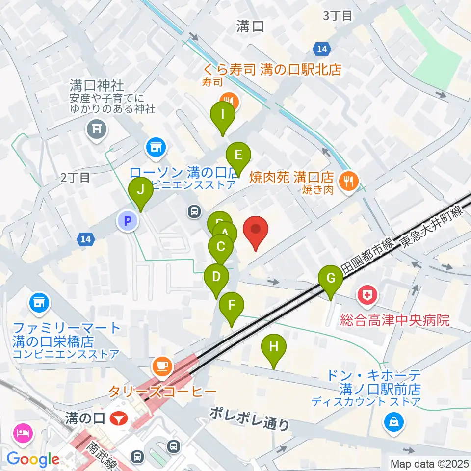 スタジオニド溝の口店周辺の駐車場・コインパーキング一覧地図