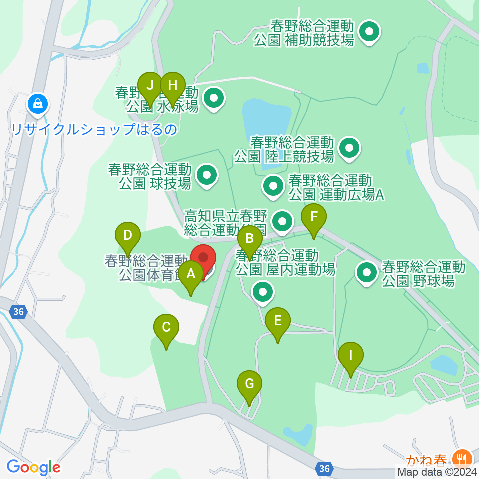 春野総合運動公園体育館周辺の駐車場・コインパーキング一覧地図