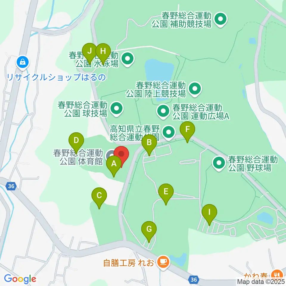春野総合運動公園体育館周辺の駐車場・コインパーキング一覧地図