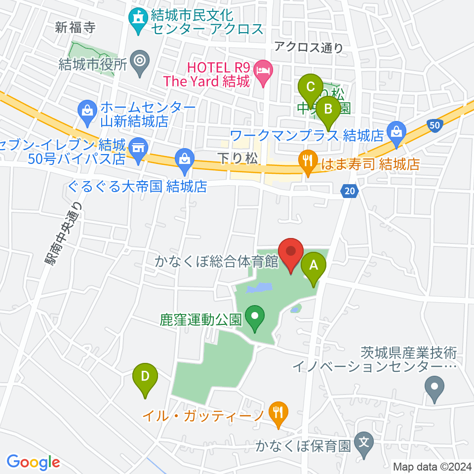 かなくぼ総合体育館周辺の駐車場・コインパーキング一覧地図