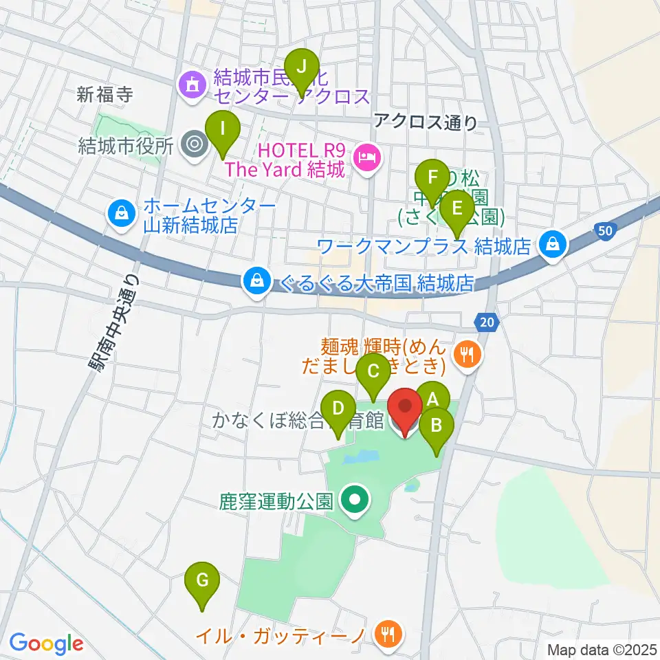 かなくぼ総合体育館周辺の駐車場・コインパーキング一覧地図