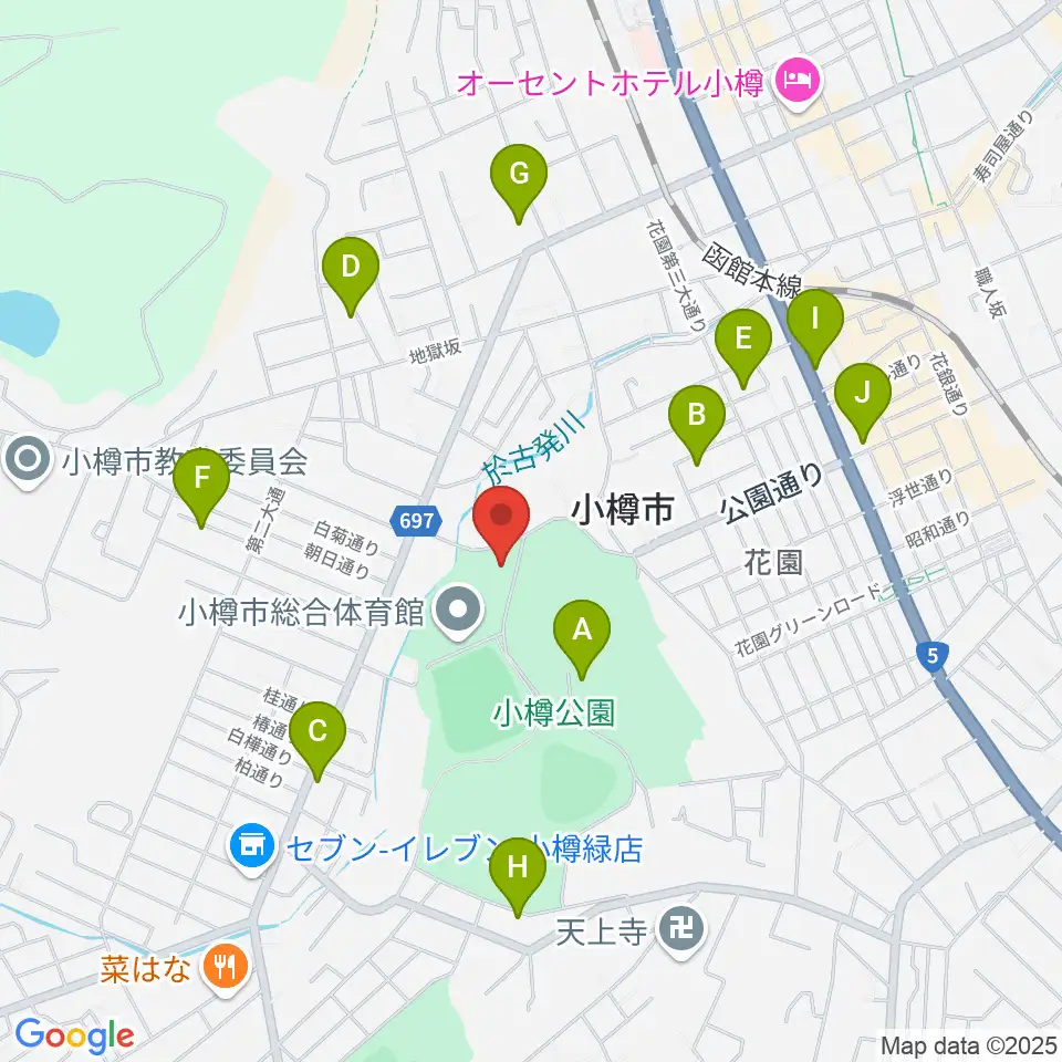 小樽市公会堂周辺の駐車場・コインパーキング一覧地図