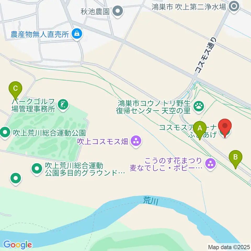 コスモスアリーナふきあげ周辺の駐車場・コインパーキング一覧地図
