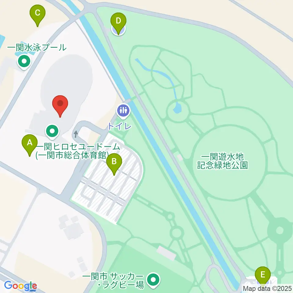 一関ヒロセユードーム周辺の駐車場・コインパーキング一覧地図