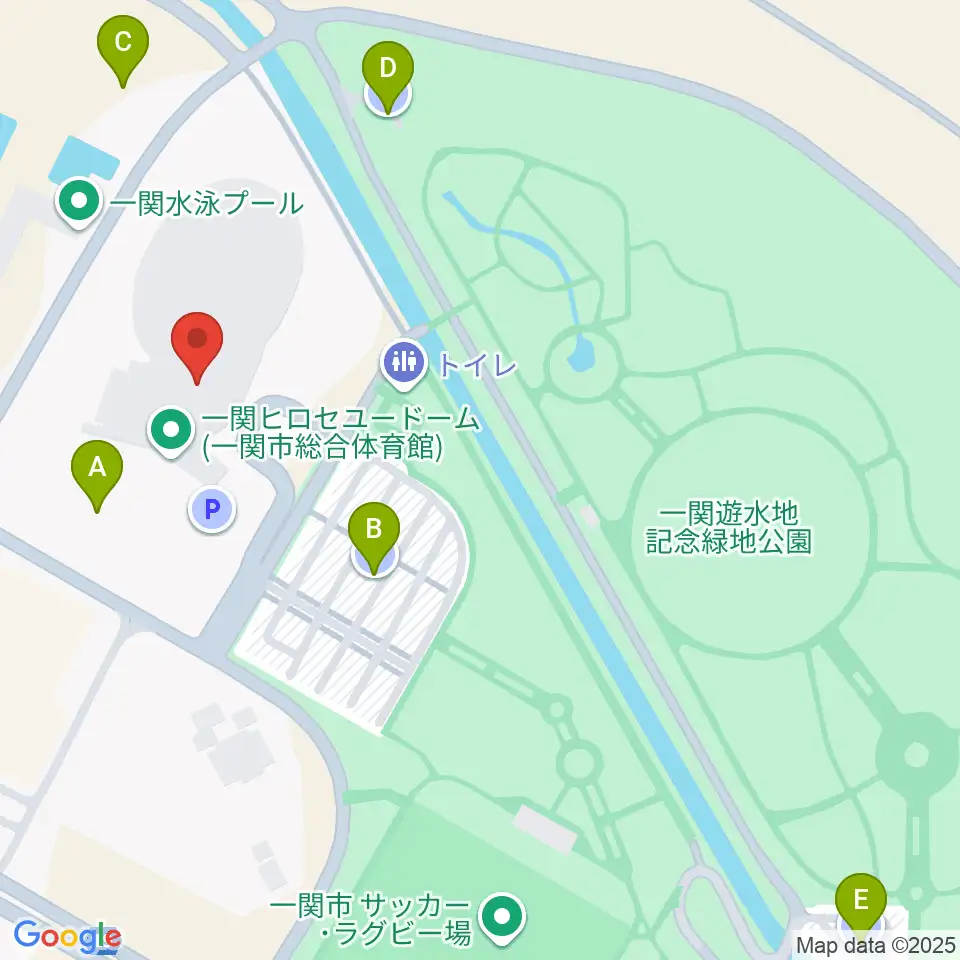 一関ヒロセユードーム周辺の駐車場・コインパーキング一覧地図