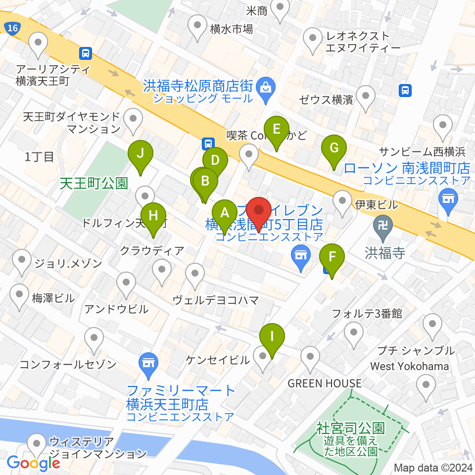 天王町スタジオオリーブ周辺の駐車場・コインパーキング一覧地図