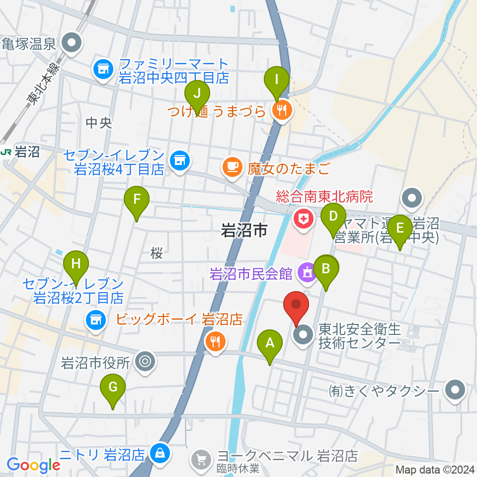 岩沼市総合体育館ビッグアリーナ周辺の駐車場・コインパーキング一覧地図