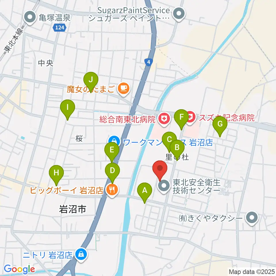 岩沼市総合体育館ビッグアリーナ周辺の駐車場・コインパーキング一覧地図