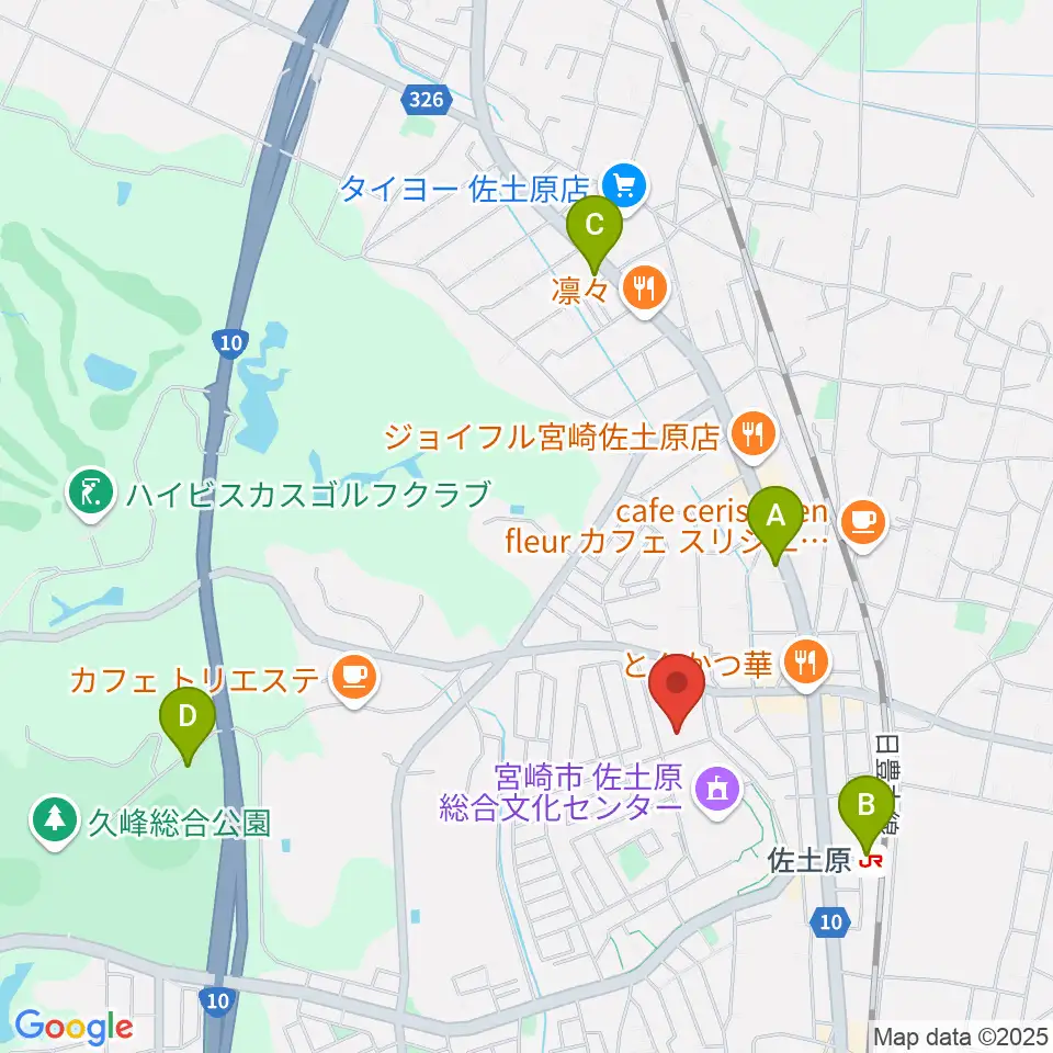 宮崎市佐土原体育館周辺の駐車場・コインパーキング一覧地図