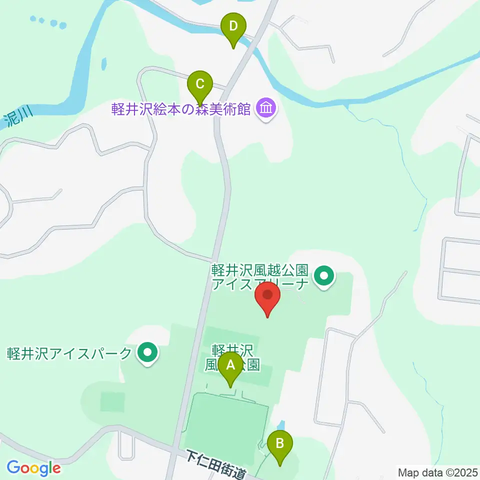 風越公園総合体育館周辺の駐車場・コインパーキング一覧地図