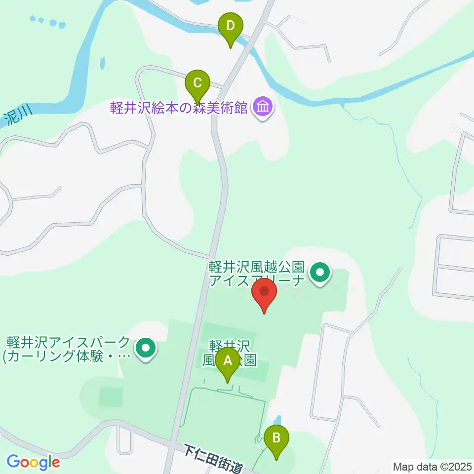 風越公園総合体育館周辺の駐車場・コインパーキング一覧地図