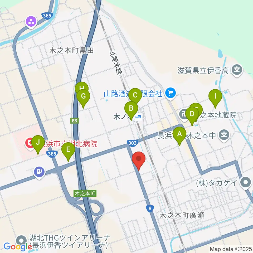 木之本スティックホール周辺の駐車場・コインパーキング一覧地図