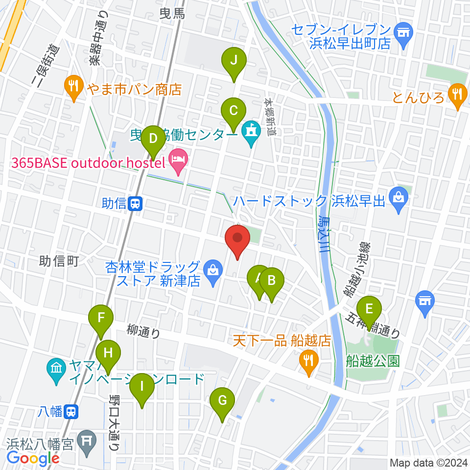 新津プロソニックスタジオ周辺の駐車場・コインパーキング一覧地図