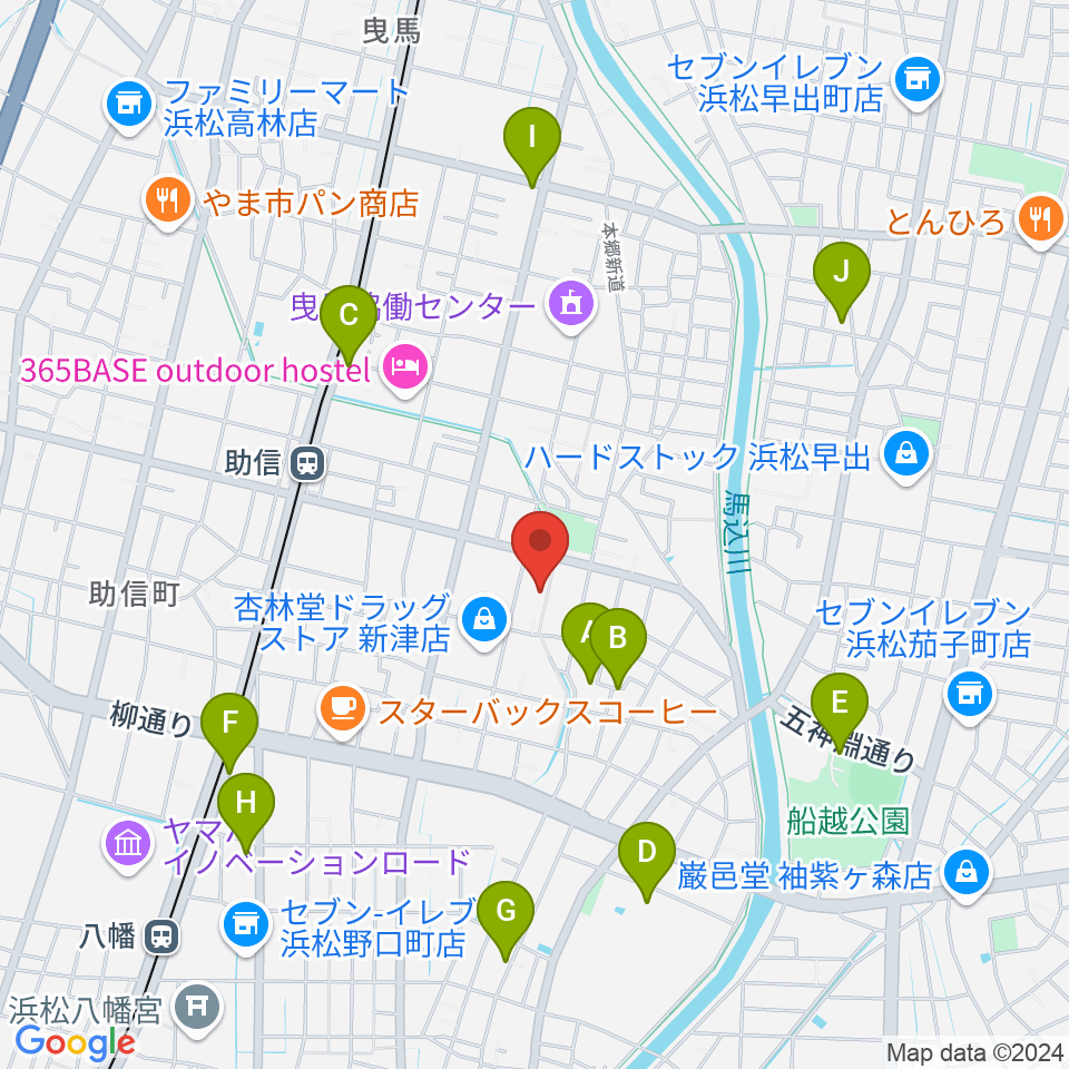 新津プロソニックスタジオ周辺の駐車場・コインパーキング一覧地図