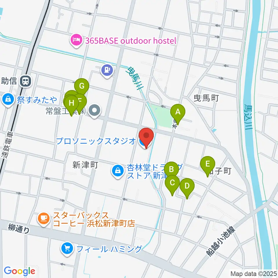 新津プロソニックスタジオ周辺の駐車場・コインパーキング一覧地図