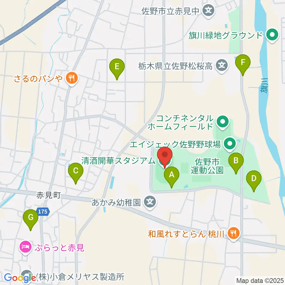 清酒開華スタジアム周辺の駐車場・コインパーキング一覧地図