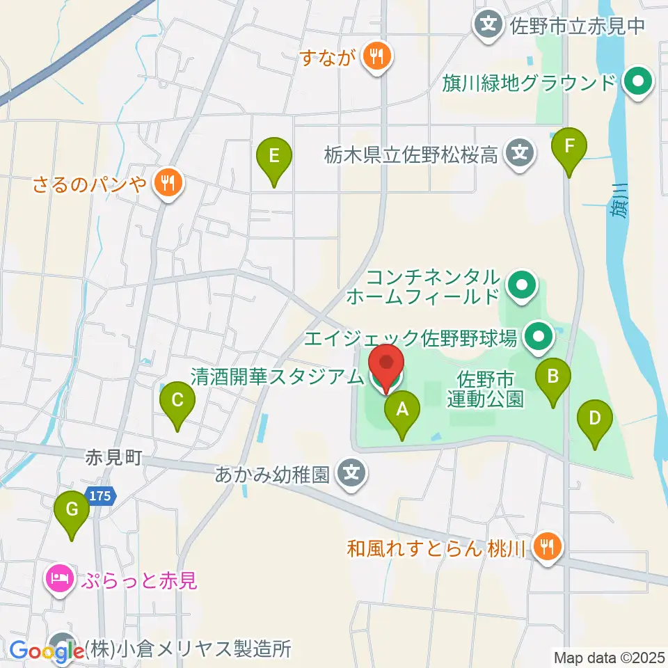 清酒開華スタジアム周辺の駐車場・コインパーキング一覧地図